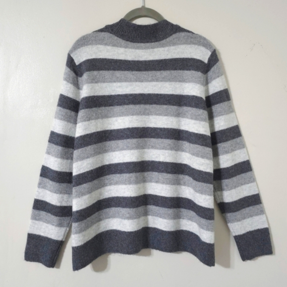 HALOGEN Nordstrom Nwt Cozy Stripe Knit Pullover Sweater, Sequin Details, 1X - Picture 11 of 14